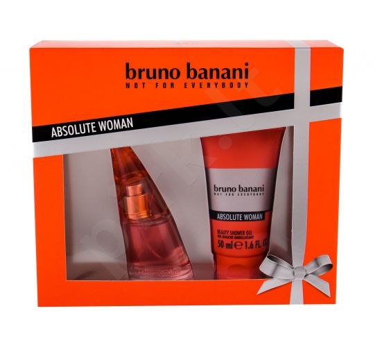 Bruno Banani Absolute Woman, rinkinys tualetinis vanduo moterims, (EDT 20 ml + dušo želė 50 ml)