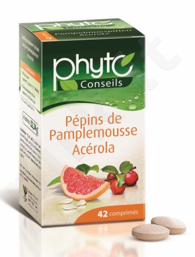 Greipfrutų sėklų ekstraktas + vit. C iš vyšnių ekstrakto 42tabl., Yves Ponroy