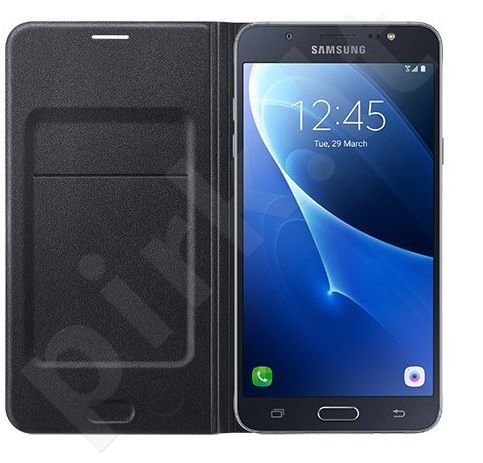Samsung Galaxy J7(2016) atverčiamas dėklas juodas