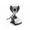 Gembird Webcam 1.3.0M Pixels, w/microphone, Night Vision, USB 2.0, black-silver