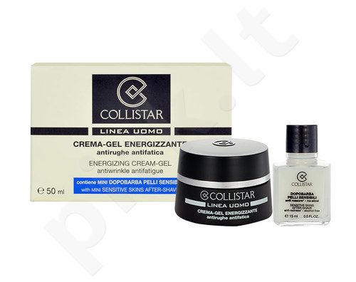 Collistar Energizing Cream-Gel, Men, rinkinys dieninis kremas vyrams, (50 ml Men Energizing kremas-želė + 15 ml After-Shave Balm Sensitive Skin)