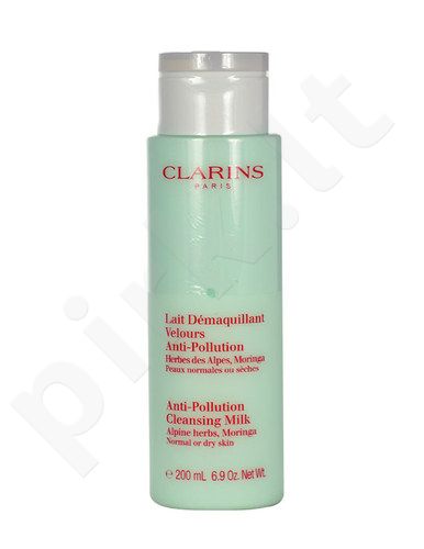 Clarins Anti-Pollution Cleansing Milk With Alpine Herbs, prausiamasis pienelis moterims, 200ml