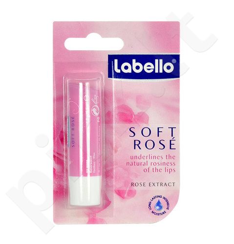 Labello Soft Rose, lūpų balzamas moterims, 5,5ml