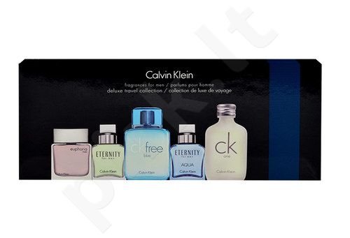 Calvin Klein Mix Giftset rinkinys vyrams, (EDT 10ml One + EDT 10ml Eternity + EDT 10ml Free Blue + 10ml EDT Euphoria + 10ml EDT Eternity Aqua)