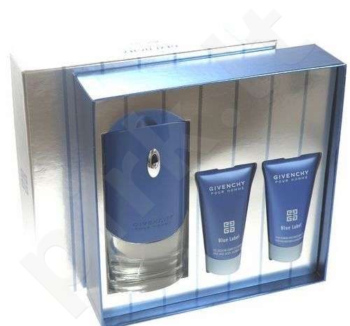Givenchy Pour Homme Blue Label, rinkinys tualetinis vanduo vyrams, (EDT 100ml + 50ml dušo želė + 50ml losjonas po skutimosi)