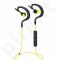 ART Bluetooth ausinės su mikrofonu AP-B23 juodai-geltonos sport (EARHOOK)