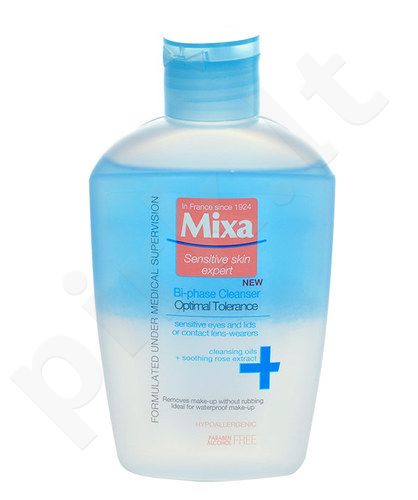 Mixa Optimal Tolerance, Bi-phase Cleanser, akių makiažo valiklis moterims, 125ml