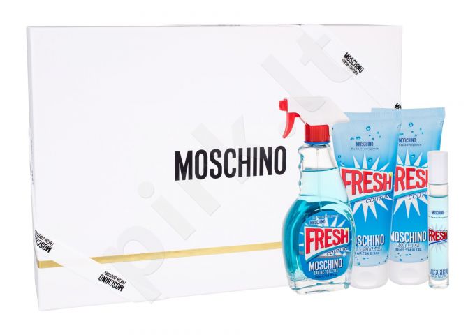Moschino Fresh Couture, rinkinys tualetinis vanduo moterims, (EDT 100 ml + kūno losjonas 100 ml + dušo želė 100 ml + EDT 10 ml)
