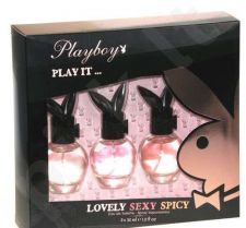 Playboy Play It ... rinkinys moterims, (30ml Play It Lovely + 30ml Play It Sexy + 30ml Play It Spicy)