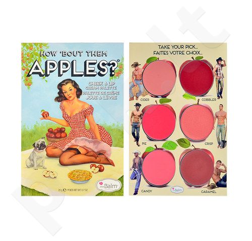TheBalm How Bout Them Apples? Lip & Cheek Cream Palette, makiažo paletė moterims, 20g