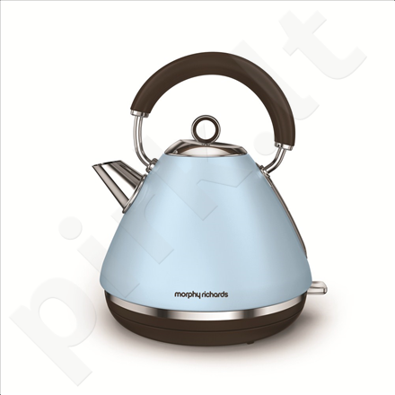 Kettle Morphy richards 102100 Standard kettle, Stainless steel, Azure, 3000 W, 1.5 L, 360° rotational base