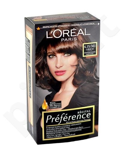 L´Oréal Paris Préférence, Récital, plaukų dažai moterims, 1pc, (4,15-M1 Caracas)