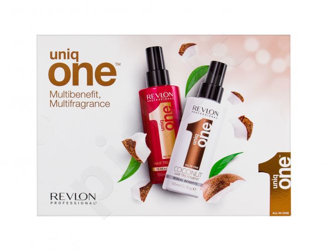 Revlon Professional Uniq One, rinkinys plaukų kaukė moterims, (Leave-In plaukų kaukė 150 ml + Leave-In plaukų kaukė Coconut 150 ml)