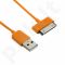 4World iPad / iPhone / iPod Kabelis USB 2.0 perkėlimo/įkrovimo 1.0m oranžinė