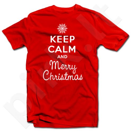 Marškinėliai "Keep calm Merry Christmas"