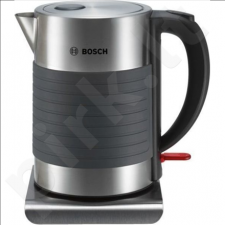 Bosch TWK7S05 Standard kettle, Stainless steel/Plastic, Grey, 2200 W, 360° rotational base, 1.7 L