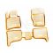 Guminiai kilimėliai 3D VW Touareg 2010->, 4 pcs. /L65043B /beige