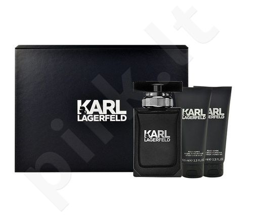 Karl Lagerfeld Karl Lagerfeld For Him, rinkinys tualetinis vanduo vyrams, (EDT 100ml + 100ml losjonas po skutimosi + 100m dušo želė)