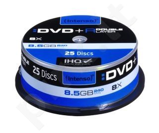 DVD+R DL DoubleLayer Intenso [ cakebox 25 | 8,5GB | 8x ]