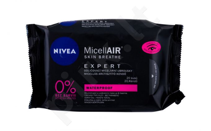 Nivea MicellAIR, Expert, drėgnosios servetėlės moterims, 20pc