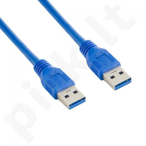 4World Kabelis USB 3.0 AM-AM 3.0m| mėlynas
