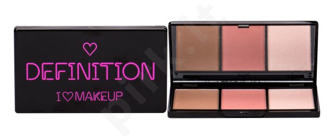 Makeup Revolution London I Heart Makeup, Definition, makiažo paletė moterims, 11g, (Medium)