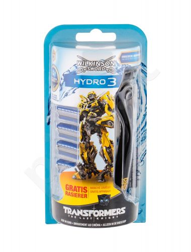Wilkinson Sword Transformers, Hydro 3, rinkinys skutimosi peiliukai vyrams, (Shaver with Single Head 1 pc + Spare Heads 4 pcs)