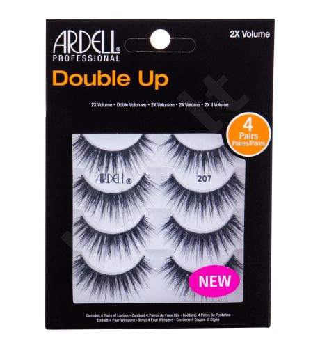 Ardell Double Up, 207, dirbtinės blakstienos moterims, 4pc, (Black)