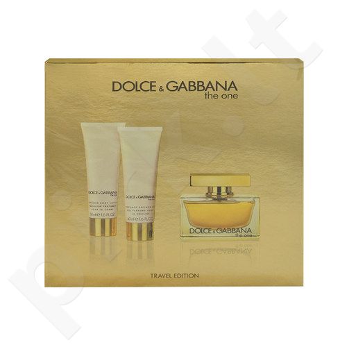 Dolce&Gabbana The One, rinkinys kvapusis vanduo moterims, (EDP 75ml + 50ml kūno losjonas + 50ml dušo želė)