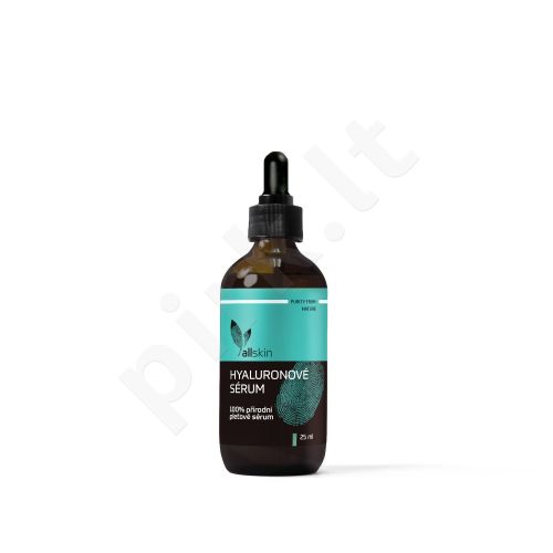 Allskin Purity From Nature, Hyaluron Serum, veido serumas moterims, 25ml