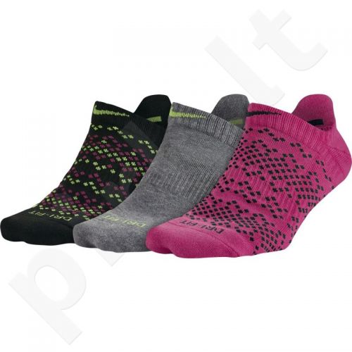 Kojinės Nike Dri-FIT Graphic No-Show Tab 3 poros SX5086-903