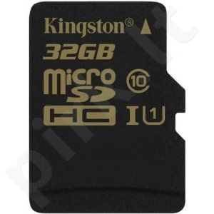 Atminties kortelė Kingston Micro SDHC 32GB UHS-I, 90/45MBs
