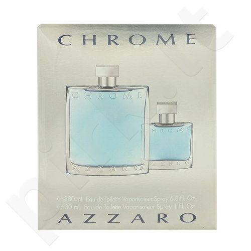 Azzaro Chrome, rinkinys tualetinis vanduo vyrams, (EDT 200ml + 30ml EDT)
