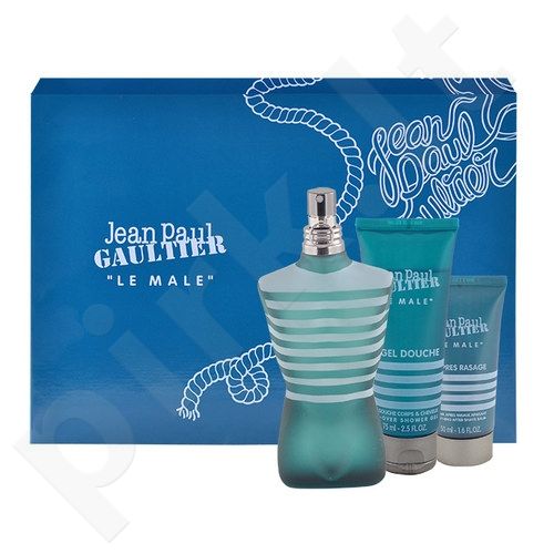 Jean Paul Gaultier Le Male, rinkinys tualetinis vanduo vyrams, (EDT 125ml +  75ml dušo želė + 50ml losjonas po skutimosi) - Pirk.lt parduotuvė