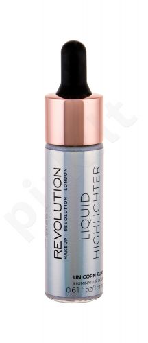 Makeup Revolution London Liquid Highlighter, skaistinanti priemonė moterims, 18ml, (Unicorn Elixir)