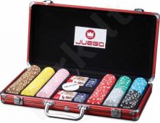 Pokerio žetonų rinkinys Juego Poker 300, 14g. su vertėmis
