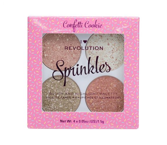 Makeup Revolution London I Heart Revolution, Sprinkles, skaistalai moterims, 6g, (Confetti Cookie)