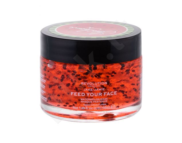 Makeup Revolution London Skincare X Jake-Jamie, Feed Your Face, veido kaukė moterims, 50pc, (Watermelon)