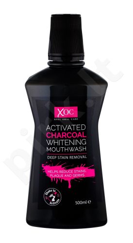 Xpel Oral Care, Activated Charcoal, burnos skalavimo skytis moterims ir vyrams, 500ml