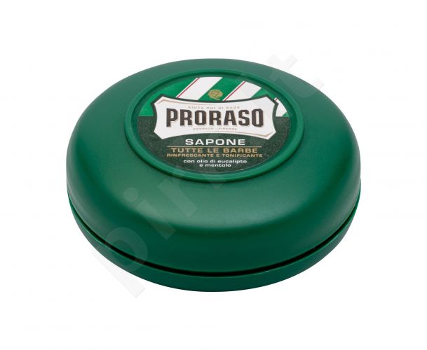 PRORASO Green, Shaving Soap In A Jar, skutimosi putos vyrams, 75ml