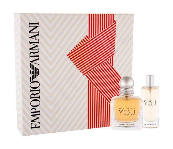 Giorgio Armani Because It´s You, Emporio Armani, rinkinys kvapusis vanduo moterims, (EDP 50 ml + EDP 15 ml)