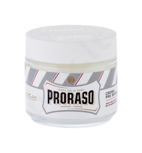 PRORASO White, Pre-Shaving Cream, priemonė prieš skutimąsi vyrams, 100ml