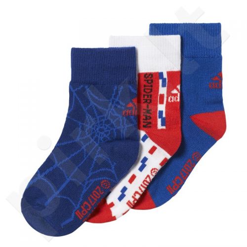 Kojinės Adidas Marvel Spiderman Socks Kids 3pak CD2696