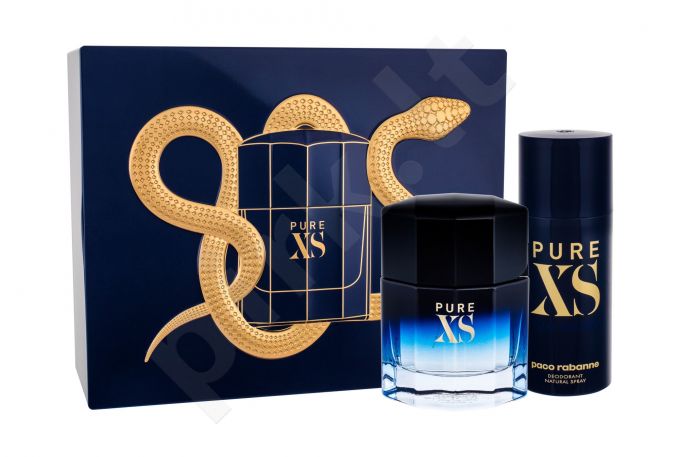 Paco Rabanne Pure XS, rinkinys tualetinis vanduo vyrams, (EDT 100 ml + DSP  150 ml) - Pirk.lt parduotuvė