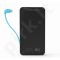 Power bank Colorovo PowerBox Slim 5000 mAh| portable charger, 3 tips, Black