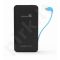 Power bank Colorovo PowerBox Slim 5000 mAh| portable charger, 3 tips, Black