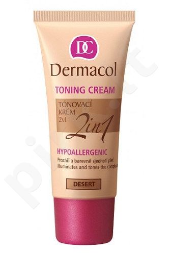 Dermacol Toning Cream, 2in1, BB kremas moterims, 30ml, (Desert)
