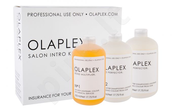 Olaplex Salon Intro Kit, Bond Multiplier No. 1, rinkinys plaukų serumas moterims, (Bond Multiplier No. 1 525 ml + Bond Perfector No. 2 2 x 525 ml + Dosing Dispenser)