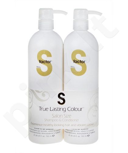 Tigi S Factor True Lasting Colour, rinkinys šampūnas moterims, (750ml True Lasting šampūnas + 750ml True Lasting kondicionierius)
