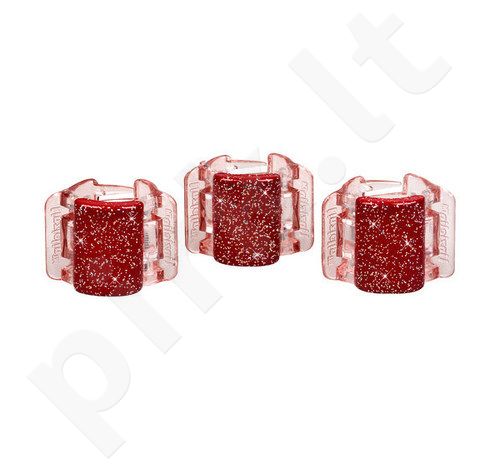 Linziclip Mini, plaukų Clip moterims, 3pc, (Red Glitter)